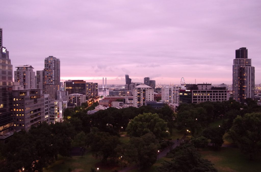 Melbourne Australia from the Oaks on William